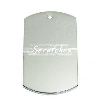 Overcoming scratching while engraving stainless tags