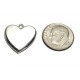 Heart, 18x18mm, 3-D, nickel-plated