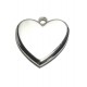 Heart, 18x18mm, 3-D, nickel-plated