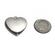 Heart, 23x23mm, curved, nickel-plated