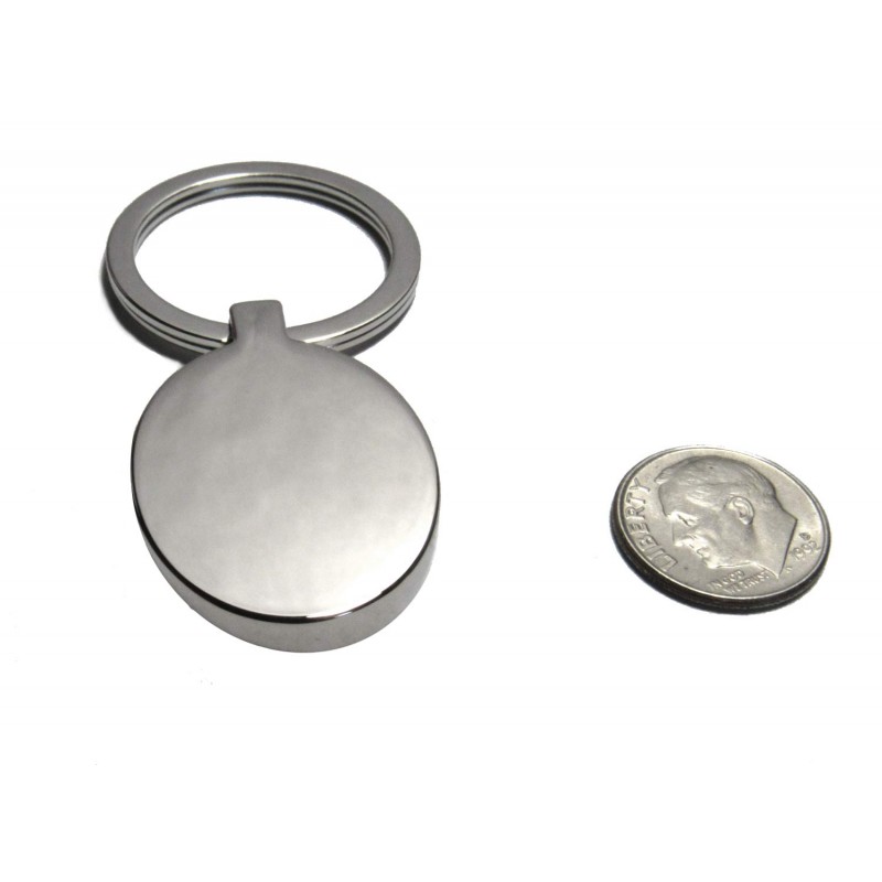 Oval key-chain, 30x60mm, nickel-plated 