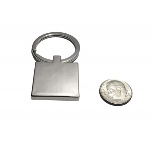 Square key-chain, 30x55mm, nickel-plated 