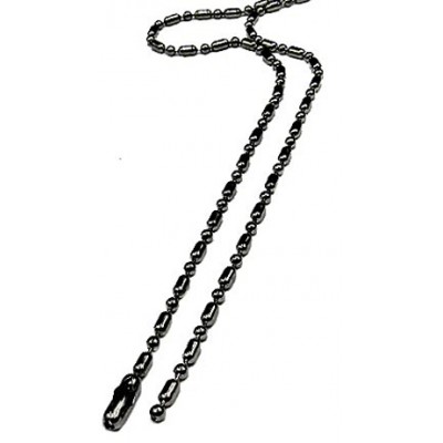 Sausage-chain, 30", 2.3mm, powder coated steel, black Sausage-chain, 30", 2.3mm, powder coated steel, black
