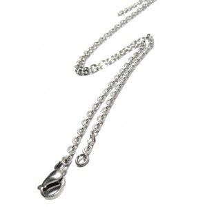 Dainty cable chain, 24", 2 mm, stainless-steel