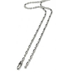 Sausage-chain, 30", 2.3mm, nickel-plated