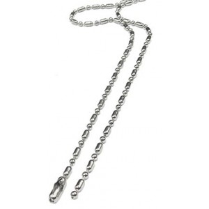 Sausage-chain, 30", 2.3mm, nickel-plated