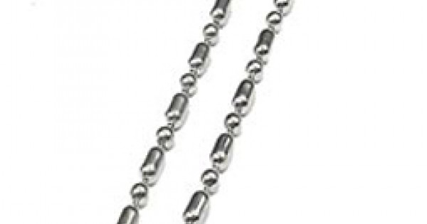 Dainty sausage chain, 18", 1.5mm, nickel-plated