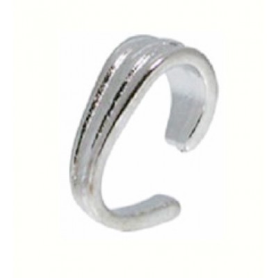 (25-PC pack) Styled-hook, 4mm X 11mm, rhodium-plated (S-M)