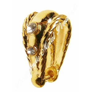 (25-PC pack) Cubic Hook  7x13mm, gold-plated (M)