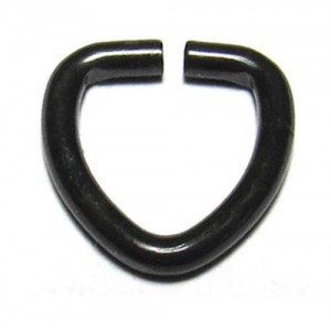 (25-PC pack) Triangle-hook 12 x 12mm x 1.8mm wire diam., coated-steel, black (M) (25-PC pack) Triangle-hook 12 x 12mm x 1.8mm wire diam., coated-steel, black (M)
