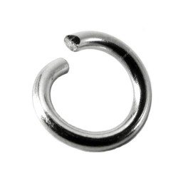 Hoop, 8 mm x 1.2 mm inside wire diam., nickel-plated (M)