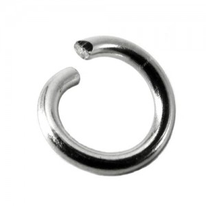 Hoop, 8 mm x 1.2 mm inside wire diam., nickel-plated (M)