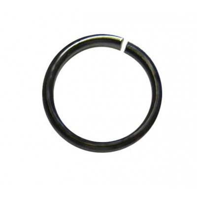(25-PC pack) Hoop, black, 9 mm x 1.3 mm wire diam., nickel-plated (M) (25-PC pack) Hoop, black, 9 mm x 1.3 mm wire diam., nickel-plated (M)