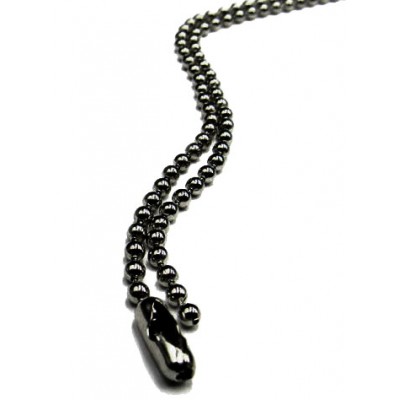Ball-chain, 30", 2.3mm, powder coated steel, black Ball-chain, 30", 2.3mm, powder coated steel, black