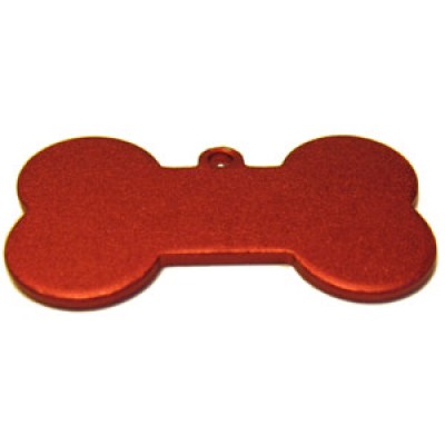 Bone, 37x21mm, 1.5mm, anodized aluminum, red Bone, 37x21mm, 1.5mm, anodized aluminum, red