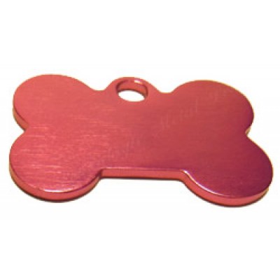 Bone, 31.75 x 21.3mm, 1.5mm, anodized aluminum, pink Bone, 31.75 x 21.3mm, 1.5mm, anodized aluminum, pink