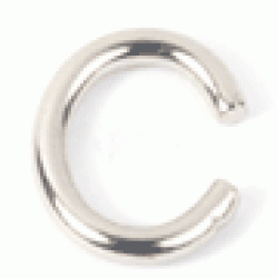 (25-PC pack) C-Hook 12mm x 12mm 1.9mm wire diam., nickel-plated