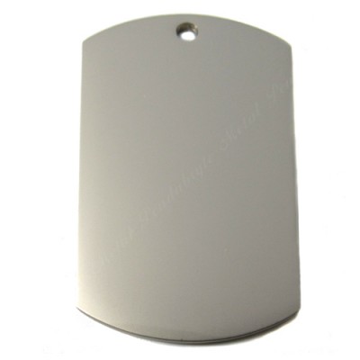 Color Dog Tag for bubble epoxy, 29x50mm, Easy-View/Non-Shining, nickel-plated