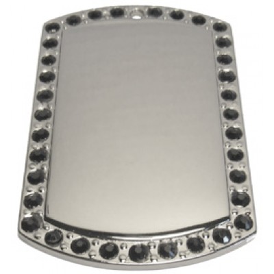 Color Dog Tag, 45x70mm, nickel-plated, black-cubic, LRG