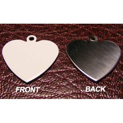 Color heart, 27x27mm, white-front, stainless-steel back Color heart, 27x27mm, white-front, stainless-steel back