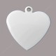 Color heart, 27x27mm, white-front, stainless-steel back Color heart, 27x27mm, white-front, stainless-steel back
