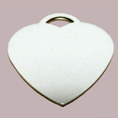 Color heart, 36x38mm, white-front, stainless-steel back