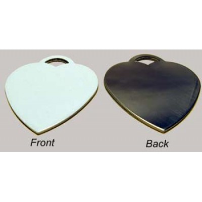 Color heart, 36x38mm, white-front, stainless-steel back