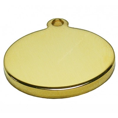 Circle, 17x17mm, gold-plated