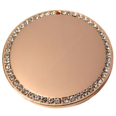 Color Circle, 50x50mm, rose gold-plated, clear-cubic