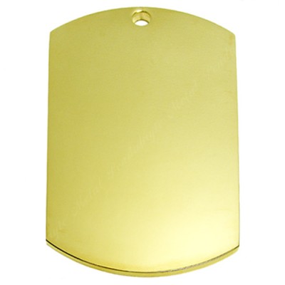 Dog tag, 45x73mm, gold-plated, L