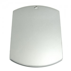 Dog Tag, 45x70mm, nickel-plated, L