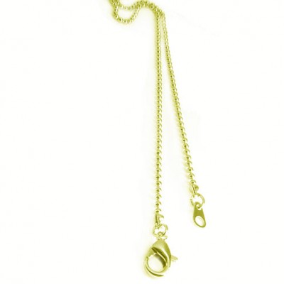 Dainty diamond-cut necklace, 20", 1.5mm gold-plated Dainty diamond-cut necklace, 20", 1.5mm gold-plated