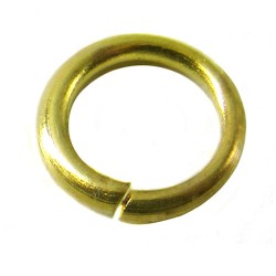 Hoop, 10 mm x 1.4 mm wire diam., gold-plated (M)