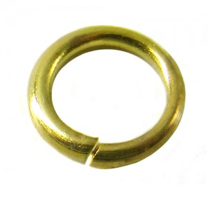 Hoop, 10 mm x 1.4 mm wire diam., gold-plated (M)