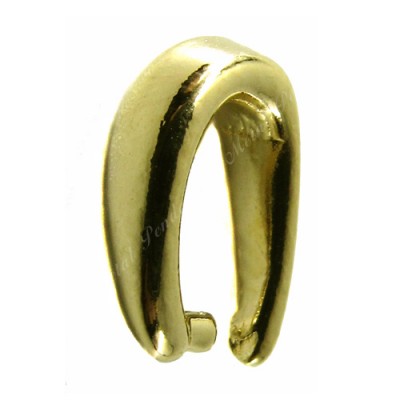 (25-PC pack) Luxury-Hook,  7 x 12mm, gold-tone (M)