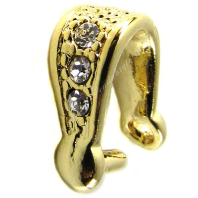 (25-PC pack) Cubic Hook  12x18mm, gold-plated (L)