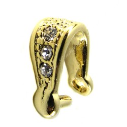 (25-PC pack) Cubic Hook  9x15mm, gold-plated (M)