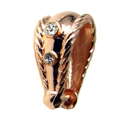 (25-PC pack) Cubic Hook  7x13mm, rose gold-plated (M)