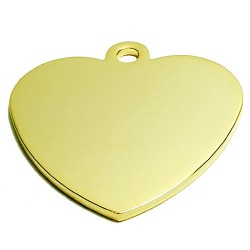 Heart, 30x27mm, gold-plated