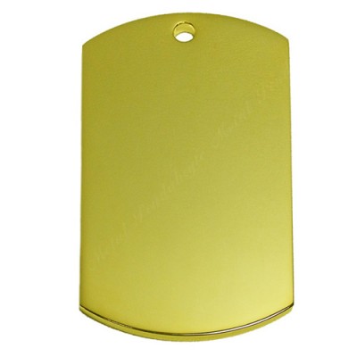 Color Dog Tag, 29x50mm, gold-plated