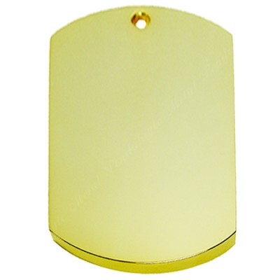 Dog Tag, 38x61mm, gold-plated