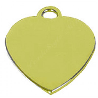 Heart, 22x24mm, ion-plated gold