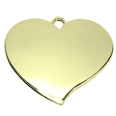 Heart, Tear-Drop, 37x35mm, gold-plated
