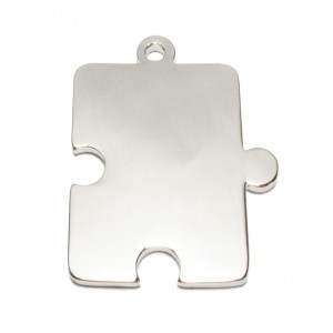 Puzzle, 30x38mm, nickel-plated Puzzle, 30x38mm, nickel-plated