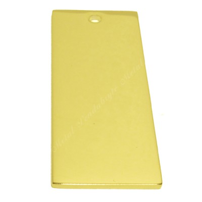 Rectangle, long, 18x45mm, ion-plated gold Rectangle, long, 18x45mm, ion-plated gold