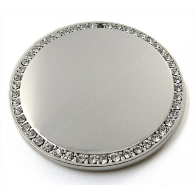 Circle, 50x50mm, nickel-plated, clear-cubic Circle, 50x50mm, nickel-plated, clear-cubic