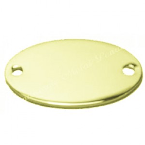 Oval, 32x20mm, 2-hole, gold-plated Oval, 32x20mm, 2-hole, gold-plated