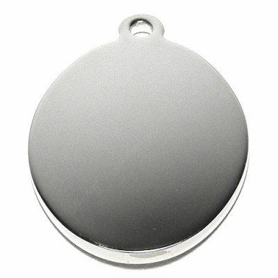 Oval, 23x29mm, polished stainless-steel