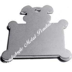 Puppy-Pendant, 25x30mm, nickel-plated Puppy-Pendant, 25x30mm, nickel-plated