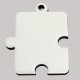 Color puzzle-piece 30x38mm, white-front, stainless-steel back Color puzzle-piece 30x38mm, white-front, stainless-steel back